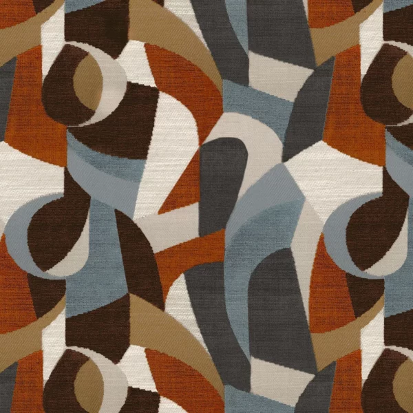 Andine Fabric - Fauve / Mordore by brown contemporary jacquard fabric from Casamance