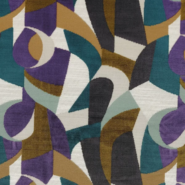 multicolour contemporary jacquard fabric from Casamance