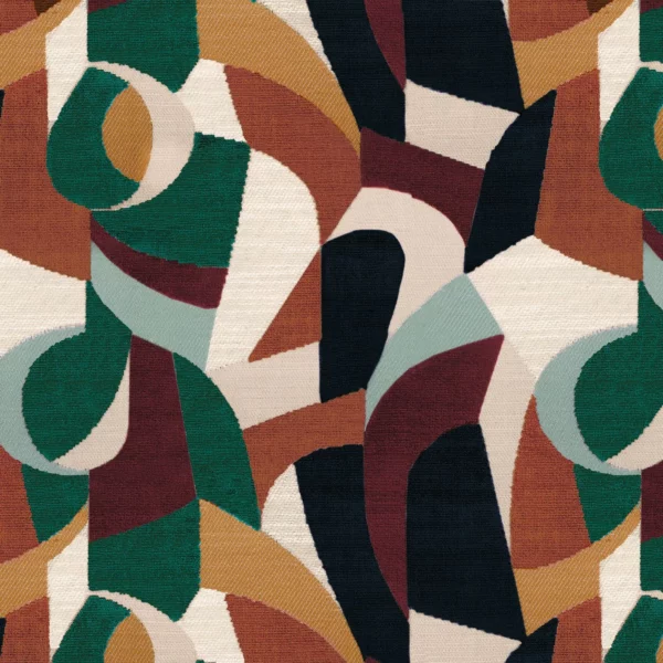 Andine Fabric - Multicolor by multicolour contemporary jacquard fabric from Casamance