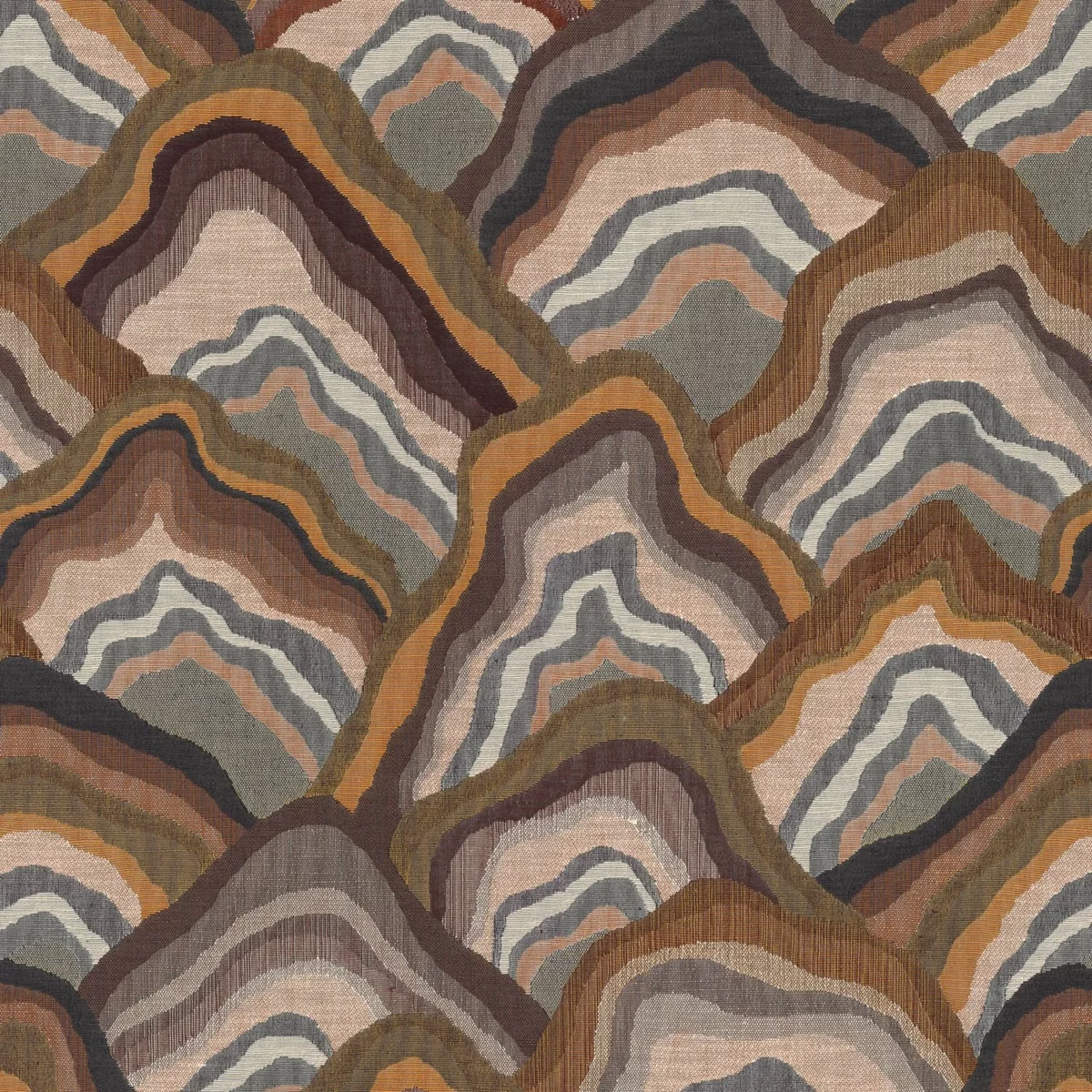 Baru Fabric - Rose Poudre / Mordore by brown contemporary cotton fabric from Casamance