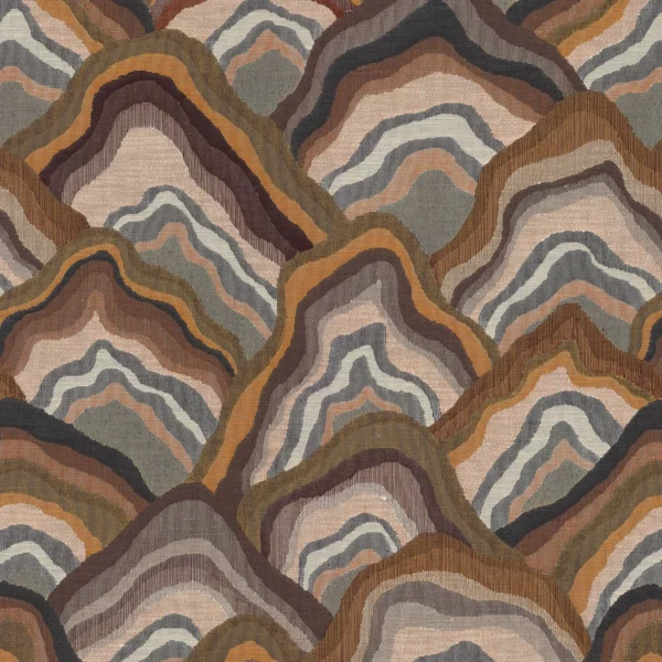 Baru Fabric - Rose Poudre / Mordore by brown contemporary cotton fabric from Casamance