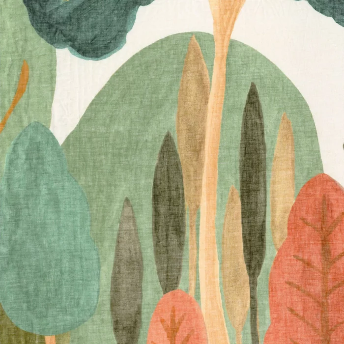 Jardin D Este Fabric - Vert Topaze swatch