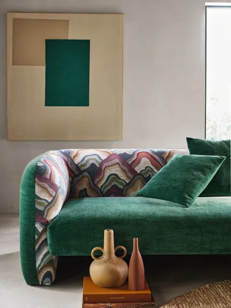 Baru Fabric - Celadon / Pourpre by Baru Fabric - Celadon / Pourpre from