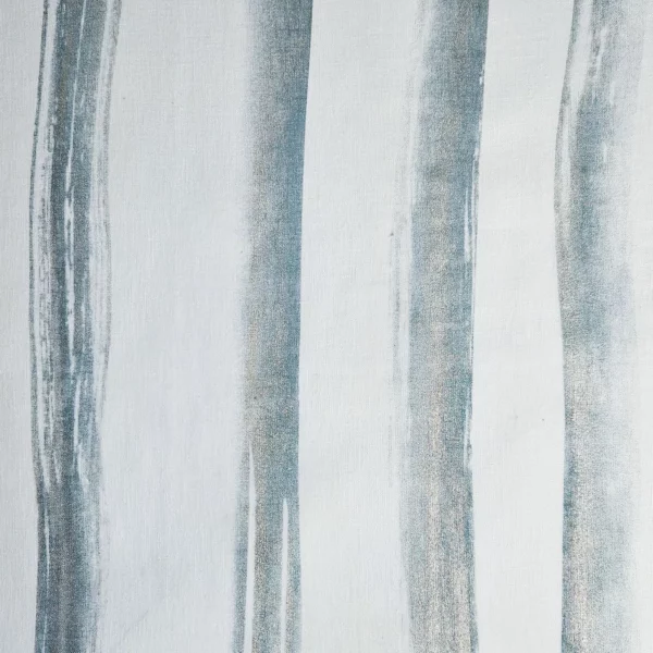 blue striped voile-sheer fabric from Casamance