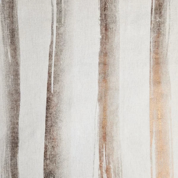 Lysandra Fabric - Taupe Cuivre by brown striped voile-sheer fabric from Casamance