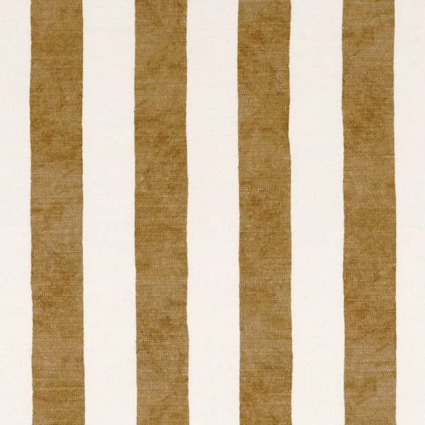 Batignolles Fabric - Camel by brown striped printed fabric from Casamance