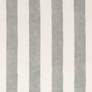 black-grey striped printed fabric from Casamance