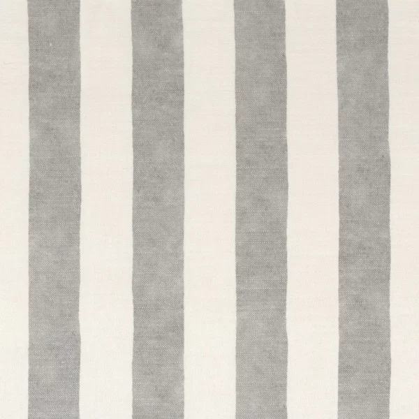 Batignolles Fabric - Gris Cendre by black-grey striped printed fabric from Casamance