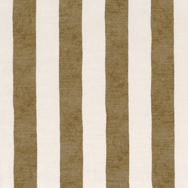 Batignolles Fabric - Mordore by brown striped printed fabric from Casamance