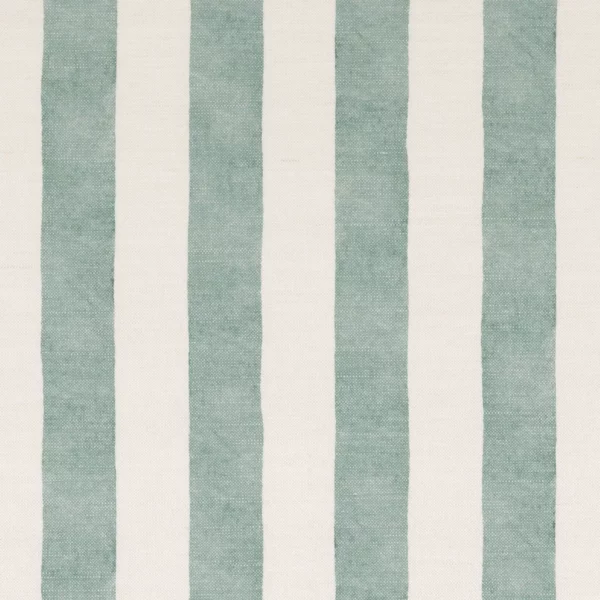 Batignolles Fabric - Celadon by blue striped printed fabric from Casamance