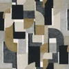 black-grey misc printed fabric from Casamance
