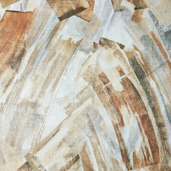 Mariposa Fabric - Terracotta / Nacre by orange contemporary voile-sheer fabric from Casamance