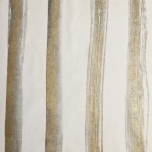 yellow striped voile-sheer fabric from Casamance