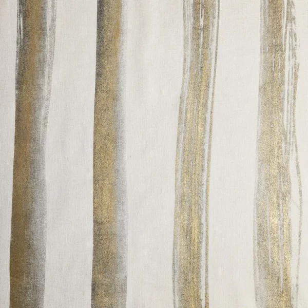 yellow striped voile-sheer fabric from Casamance