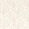 white botanical embroideried fabric from Casamance