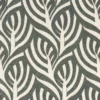 green botanical embroideried fabric from Casamance