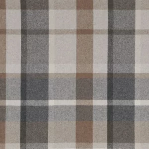 black-grey checked woolen fabric from Casamance