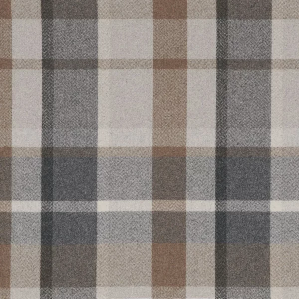 Vanoise Fabric - Beige Gris Anthracite by black-grey checked woolen fabric from Casamance