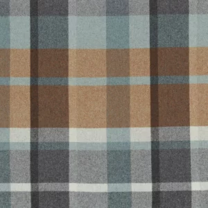 blue checked woolen fabric from Casamance