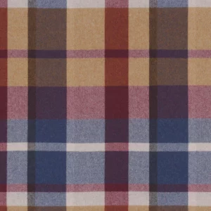purple checked woolen fabric from Casamance