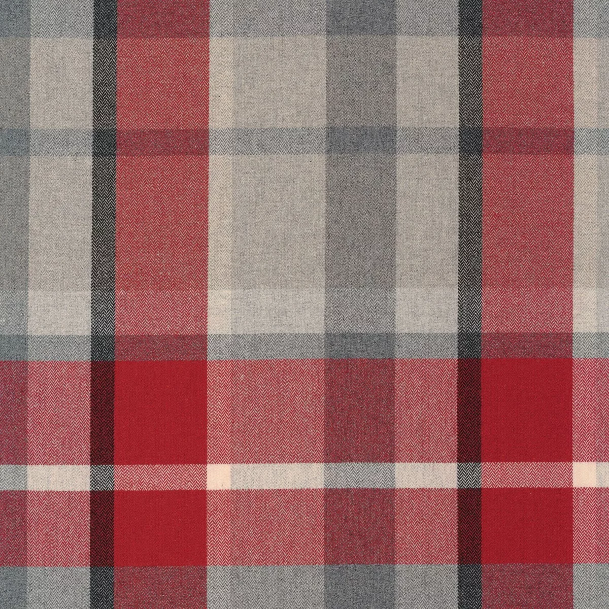red checked woolen fabric from Casamance