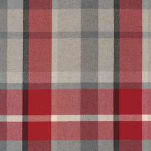 red checked woolen fabric from Casamance