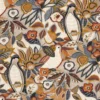 multicolour animal embroideried fabric from Casamance