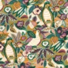 multicolour animal embroideried fabric from Casamance
