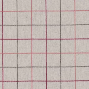 pink checked woolen fabric from Casamance