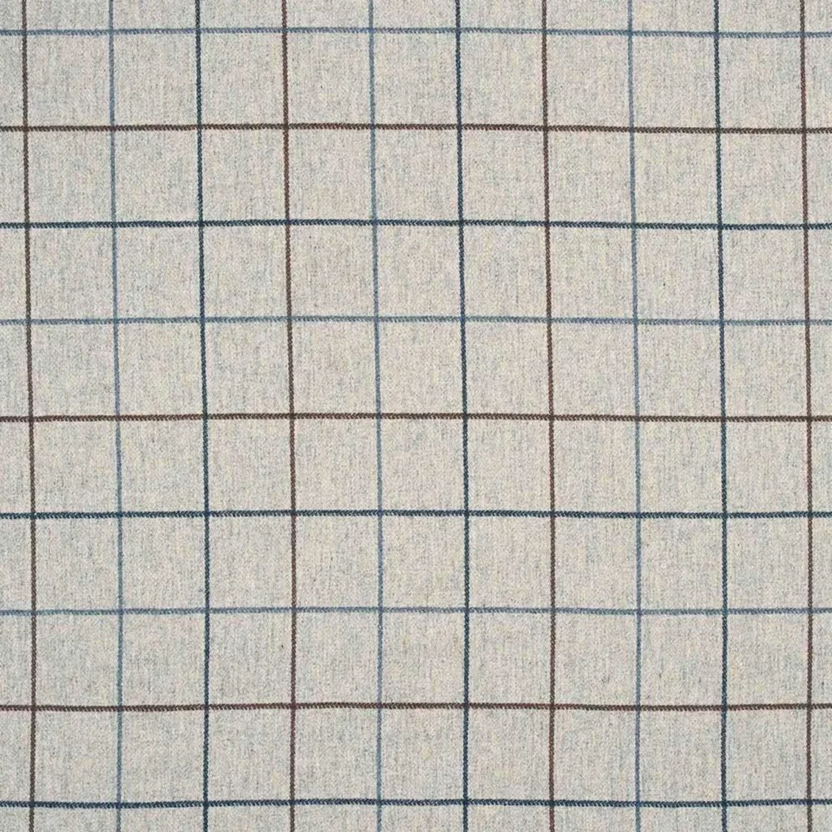 Arpege Fabric - Beige Multico by blue checked woolen fabric from Casamance