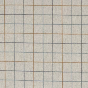 blue checked woolen fabric from Casamance