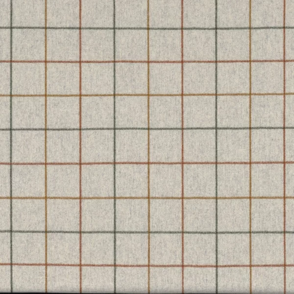 Arpege Fabric - Vert Irlandais Orange Brule by green checked woolen fabric from Casamance