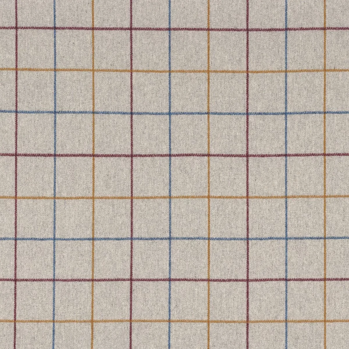 Arpege Fabric - Bleu Azurite Pourpre by multicolour checked woolen fabric from Casamance