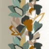blue botanical embroideried fabric from Casamance