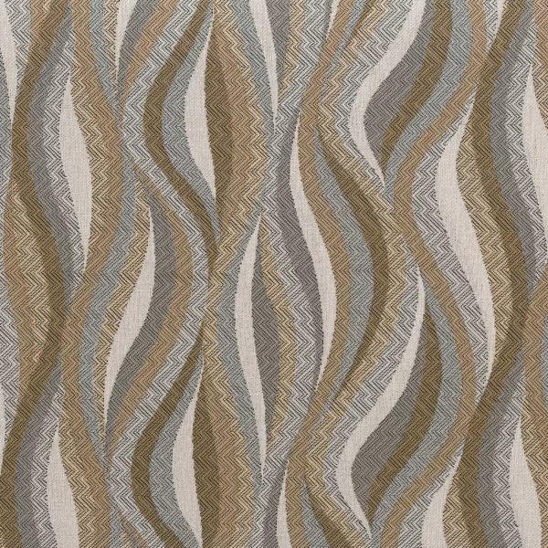 West Bay Fabric - Beige / Gris by yellow contemporary jacquard fabric from Casamance