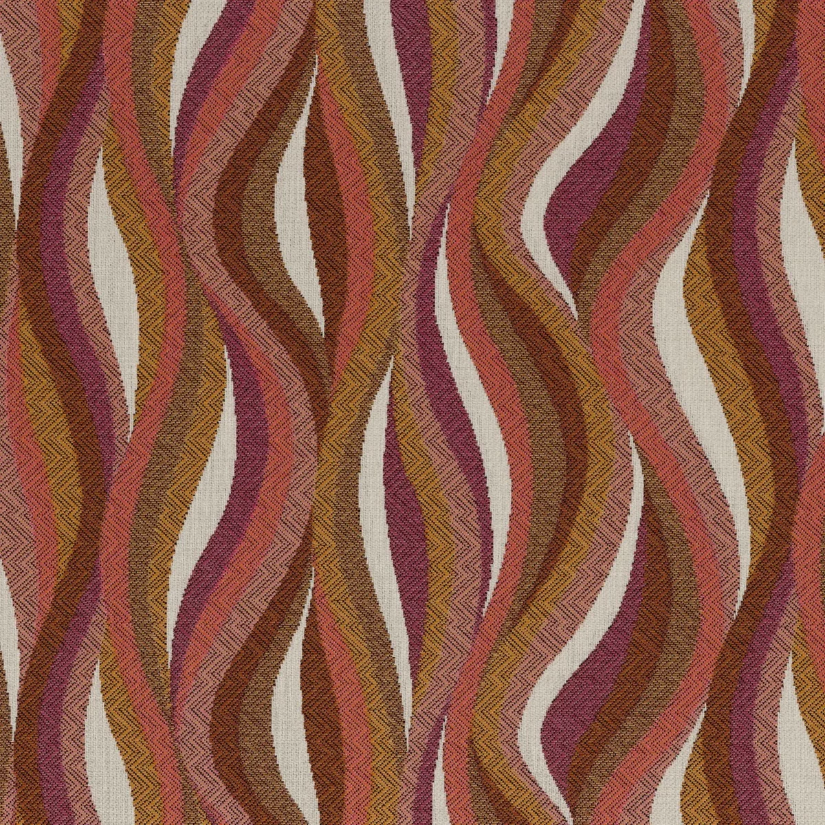 red contemporary jacquard fabric from Casamance