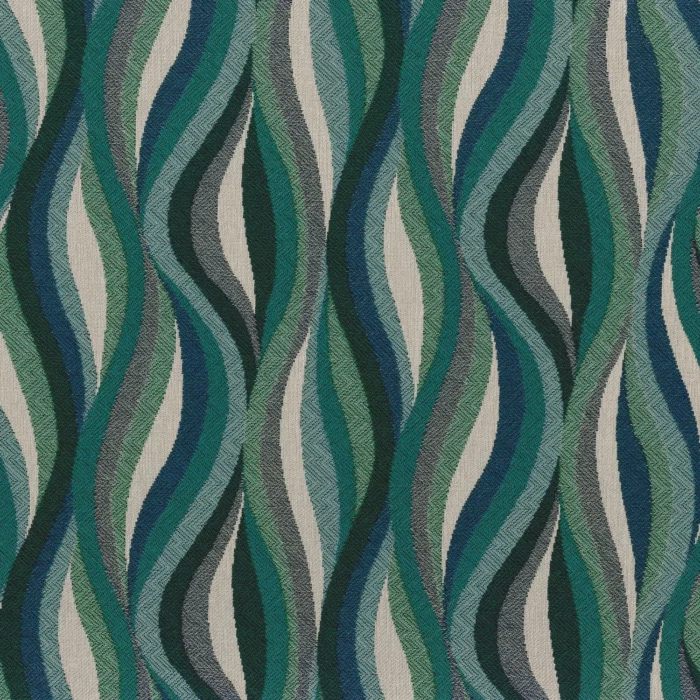 West Bay Fabric - Turquoise / Vert swatch