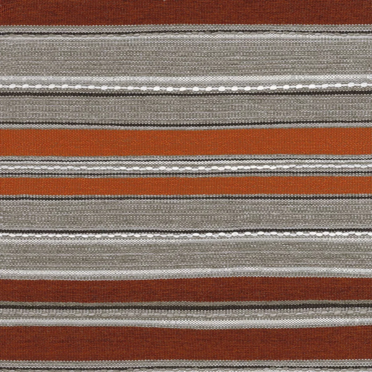 Espanto Fabric - Orange / Terracotta by orange striped woven fabric from Casamance