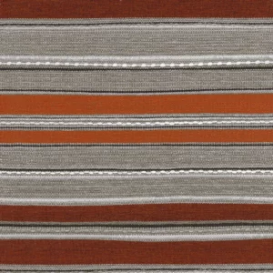 orange striped woven fabric from Casamance