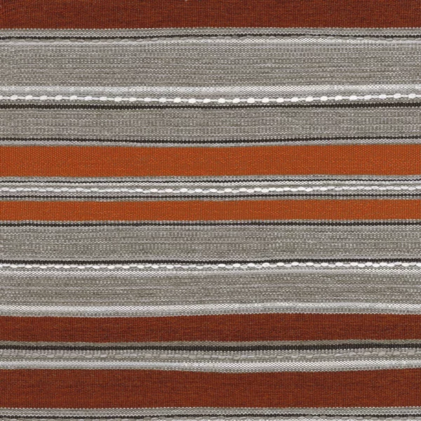 Espanto Fabric - Orange / Terracotta by orange striped woven fabric from Casamance