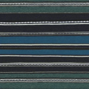 blue striped woven fabric from Casamance