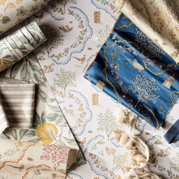 Ancient Apple Orchard Fabric - Golden Knot & Sage by Ancient Apple Orchard Fabric - Golden Knot & Sage from