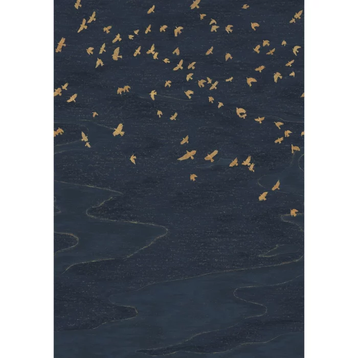 Migration Wallpanel - Marine / Doré – Marine / Dore swatch