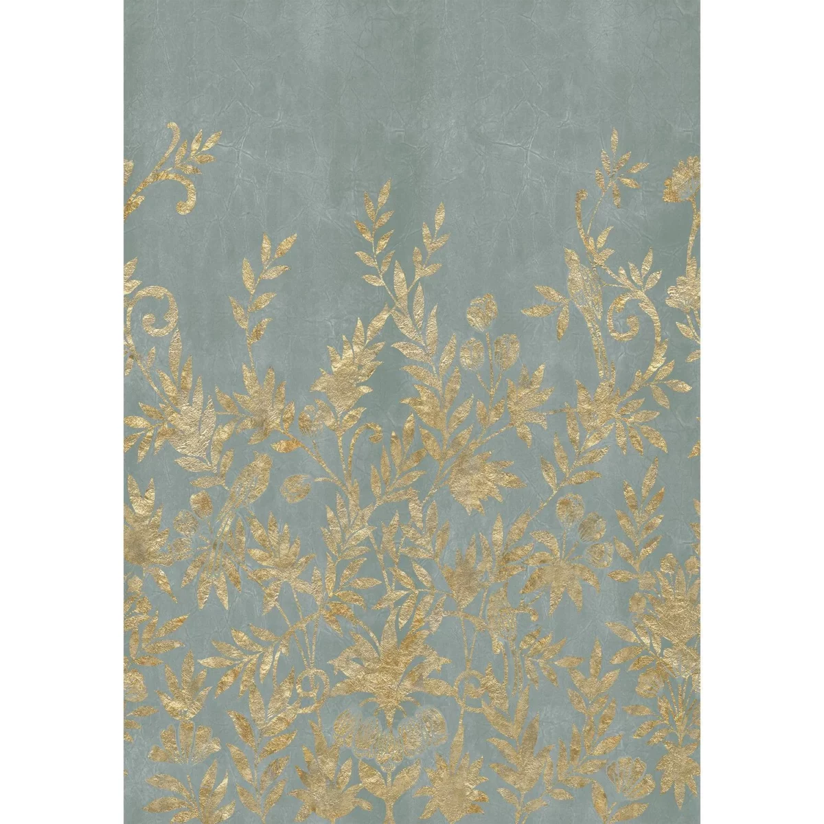 blue botanical wallpaper from casamance