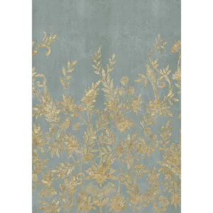 blue botanical wallpaper from casamance