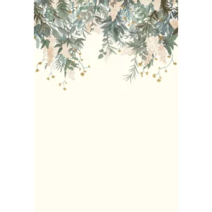blue botanical wallpaper from casamance