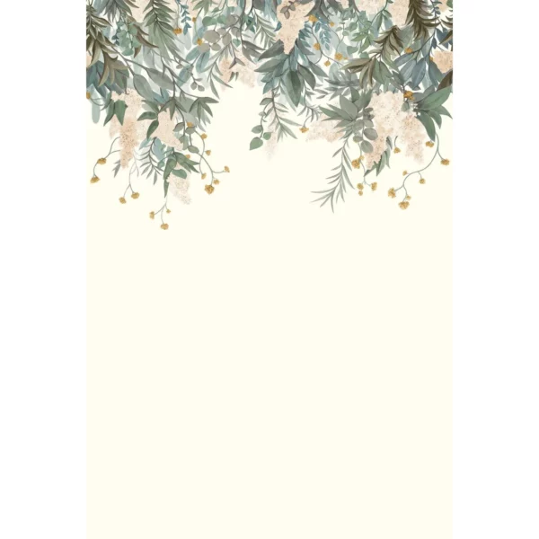 Wisteria Wallpanel - Ivoire / Céladon by blue botanical wallpaper from casamance