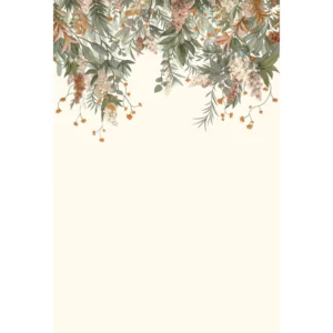 green botanical wallpaper from casamance