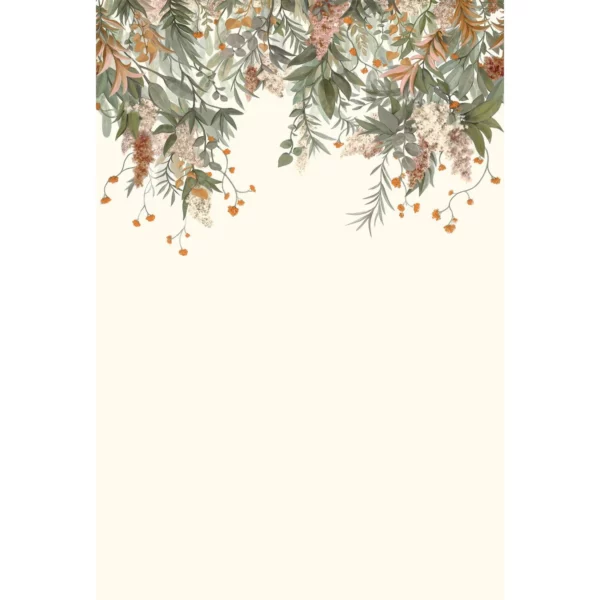 green botanical wallpaper from casamance