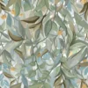 blue botanical wallpaper from casamance
